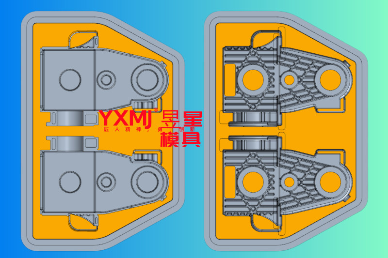 旋耕机箱体模具三维