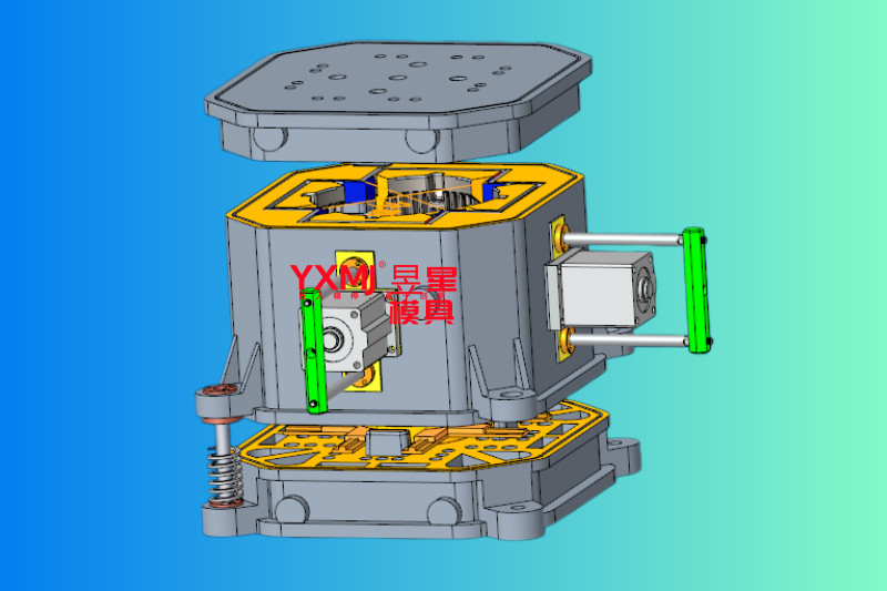 电机壳全自动模具三维造型